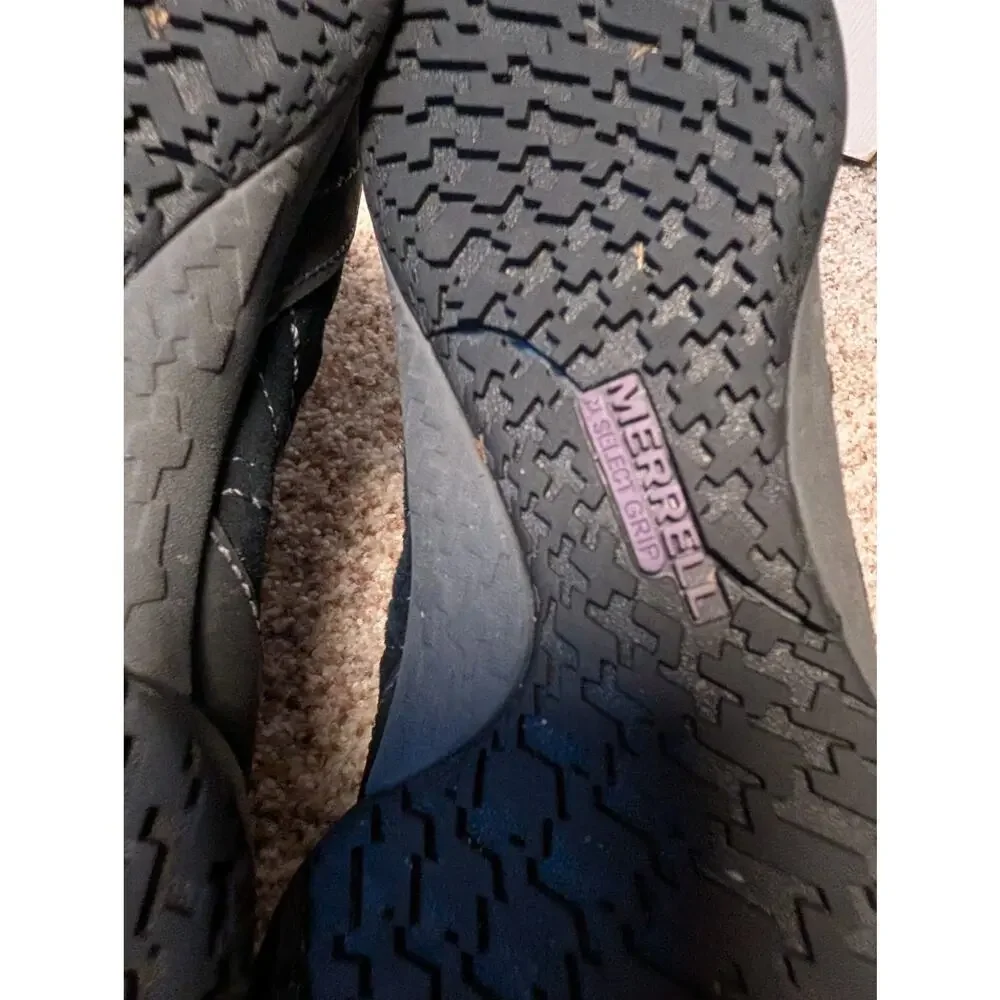 Merrell Albany Sky Boots Women Size 9.5 Black Gray Waterproof Suede Zip Ankle